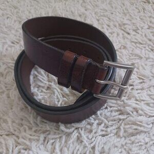 Vintage Structure Leather Belt Men 40 Brown Italian Leather USA Made